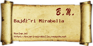 Bajári Mirabella névjegykártya